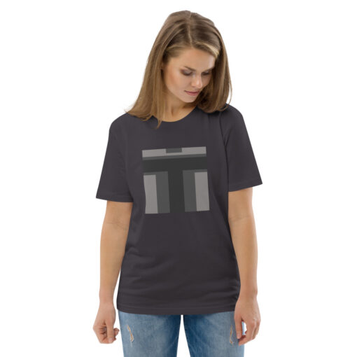 unisex organic cotton t shirt anthracite front 2 6268768c082d2