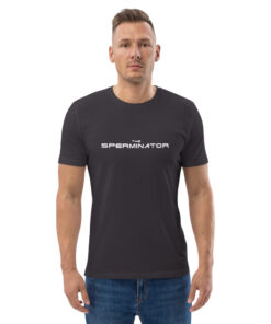 unisex organic cotton t shirt anthracite front 2 626959a4c02b2