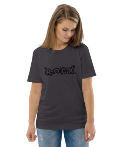 unisex organic cotton t shirt anthracite front 2 6269706300676