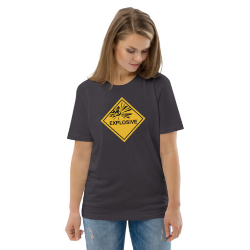 unisex organic cotton t shirt anthracite front 2 6269714ee03a5