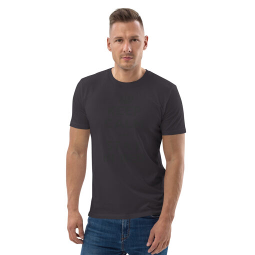 unisex organic cotton t shirt anthracite front 62682ab4d5f85