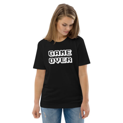 unisex organic cotton t shirt black front 2 62696a13d9ac3