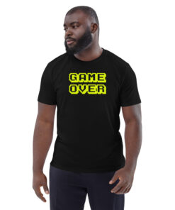 unisex organic cotton t shirt black front 62682fdb10720