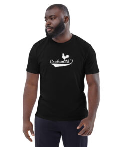 unisex organic cotton t shirt black front 626855da756fa