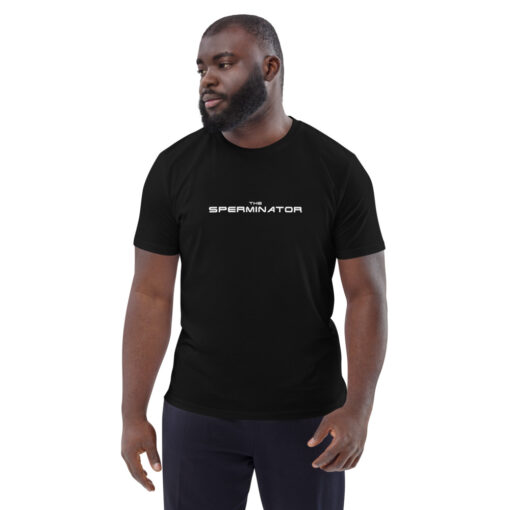 unisex organic cotton t shirt black front 626959a4be167