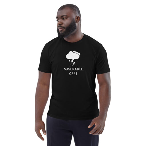 unisex organic cotton t shirt black front 62697576864b3
