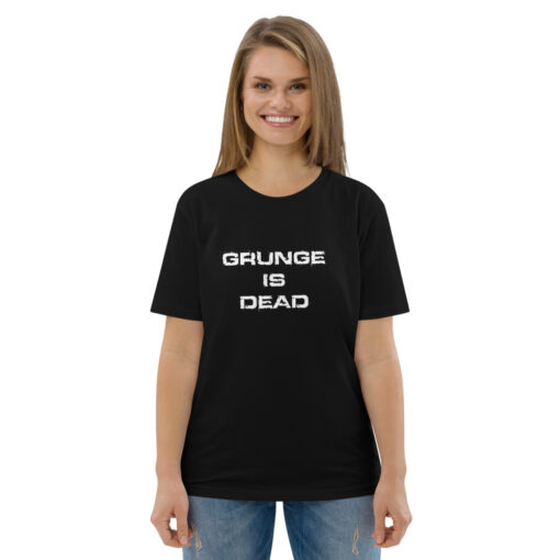 unisex organic cotton t shirt black front 6269e57111319
