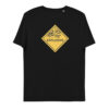 unisex organic cotton t shirt black front 626abb81436a1