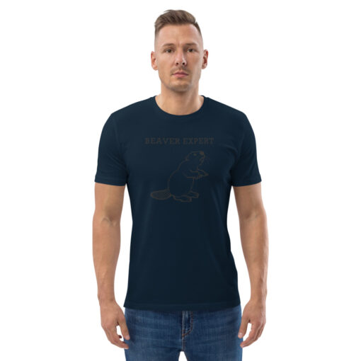 unisex organic cotton t shirt french navy front 2 62695adc6526c