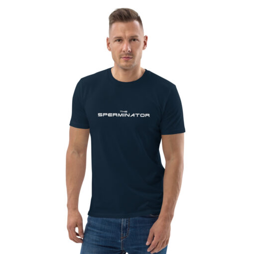 unisex organic cotton t shirt french navy front 62685953de1f8