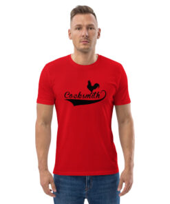 unisex organic cotton t shirt red front 2 626968a45d3f6