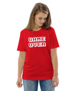 unisex organic cotton t shirt red front 2 626abc17d6c3c