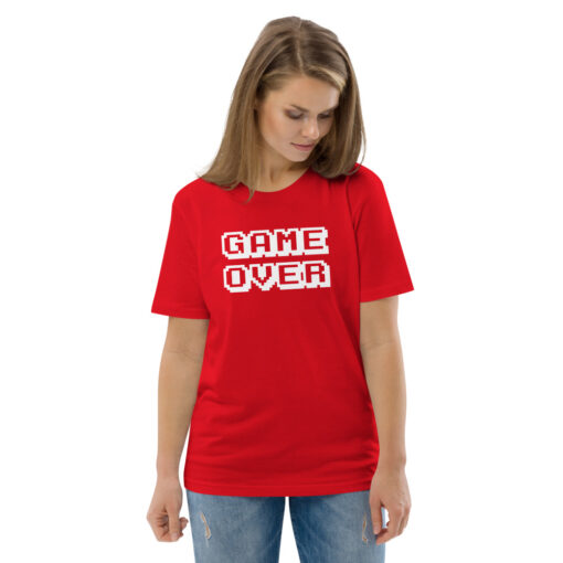 unisex organic cotton t shirt red front 2 626abc17d6c3c