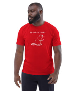 unisex organic cotton t shirt red front 62695c7e4368d