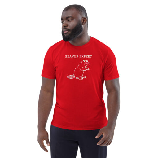 unisex organic cotton t shirt red front 62695c7e4368d