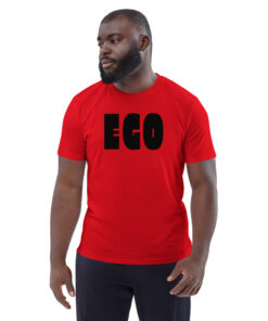 unisex organic cotton t shirt red front 6269667972ae6