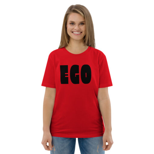 unisex organic cotton t shirt red front 626966797317f