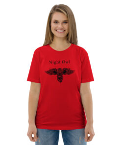 unisex organic cotton t shirt red front 62696bb04b4a8