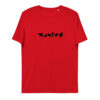 unisex organic cotton t shirt red front 62696c3254190