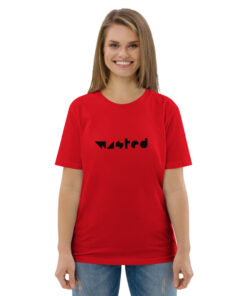 unisex organic cotton t shirt red front 62696c3254327