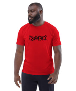 unisex organic cotton t shirt red front 62697062f3e44