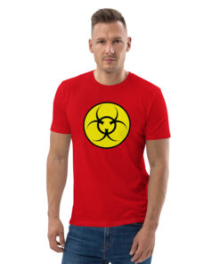 unisex organic cotton t shirt red front 626970f0cf0fa