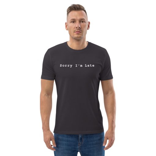 unisex organic cotton t shirt anthracite front 2 627155b1819e5