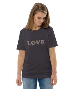 unisex organic cotton t shirt anthracite front 2 6275a24f449d0