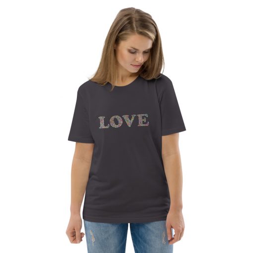 unisex organic cotton t shirt anthracite front 2 6275a24f449d0