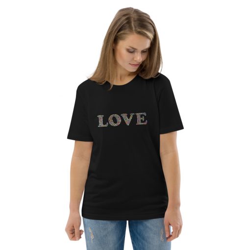 unisex organic cotton t shirt black front 2 6275a24f4256b