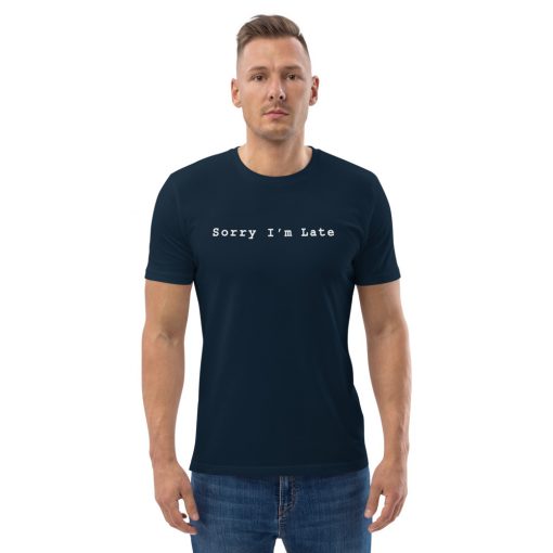 unisex organic cotton t shirt french navy front 2 627155b181292