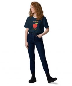 unisex organic cotton t shirt french navy front 2 62745aa826f30