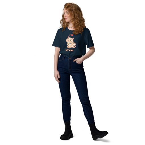 unisex organic cotton t shirt french navy front 2 6279371628745