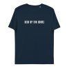 unisex organic cotton t shirt french navy front 627152bc48426