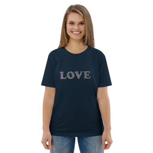 unisex organic cotton t shirt french navy front 6275a24f4279b