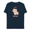 unisex organic cotton t shirt french navy front 627937162785e