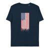 unisex organic cotton t shirt french navy front 6279a304bf159