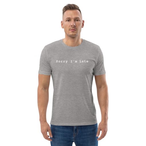 unisex organic cotton t shirt heather grey front 2 627155b18431a