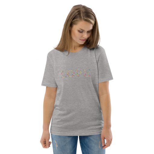 unisex organic cotton t shirt heather grey front 2 6275a24f4ac67