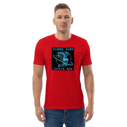 unisex organic cotton t shirt red front 2 62745d0926414