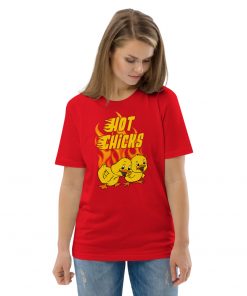 unisex organic cotton t shirt red front 2 62759f3418b94