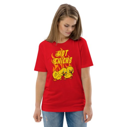 unisex organic cotton t shirt red front 2 62759f3418b94