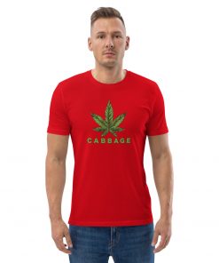 unisex organic cotton t shirt red front 2 6279586c6d931