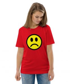 unisex organic cotton t shirt red front 2 6287ca6147fcf