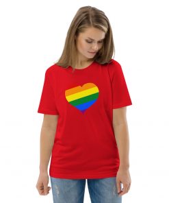 unisex organic cotton t shirt red front 2 6287ceea61022