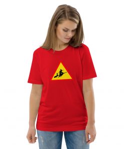 unisex organic cotton t shirt red front 2 6287d127c4326