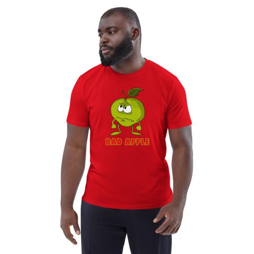 unisex organic cotton t shirt red front 627476ab370b8