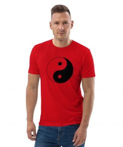unisex organic cotton t shirt red front 62793c2924d7f