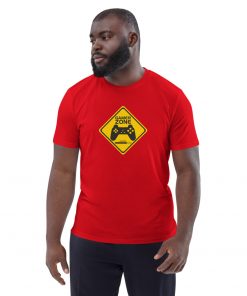 unisex organic cotton t shirt red front 627951b8d6271