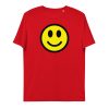 unisex organic cotton t shirt red front 6279c5e23d0f2